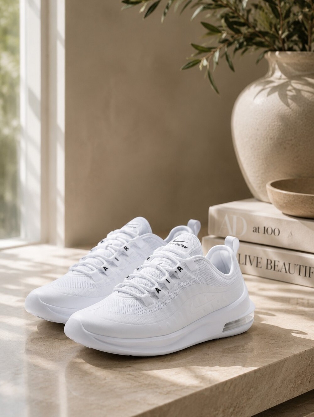 Nike Air Max Axis White Lifestyle Sneakers Women's Size 8 | AA2168-100 - Picture 1 of 16